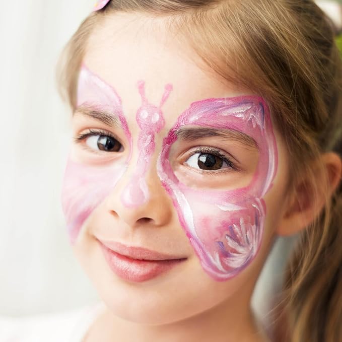 MEICOLY Light Pink Halloween Face Body Paint,2.37Oz Large Tube Water Based Full Body Paint for Adults and Children,Pastel Pale Pink Face Paint for Stage SFX Special Effects Cosplay Makeup