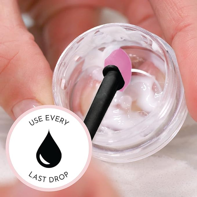 S&T INC. Makeup Spatula, Large and Mini Silicone Spatula Set for Cosmetics, Shampoo, Hair Care, and Skin Care Products, 2 Piece Set, Black/Pink