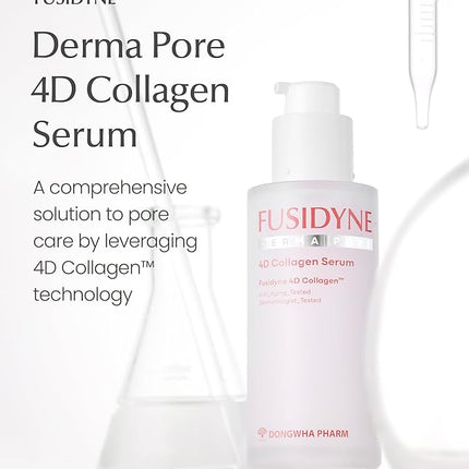 Derma Pore 4D Collagen Serum (1.69 fl. oz) Hydrating Peptide Serum for Minimizing the Appearance of Pores, Skin Firming & Radiant Skin, Makeup Prep, Korean Skincare