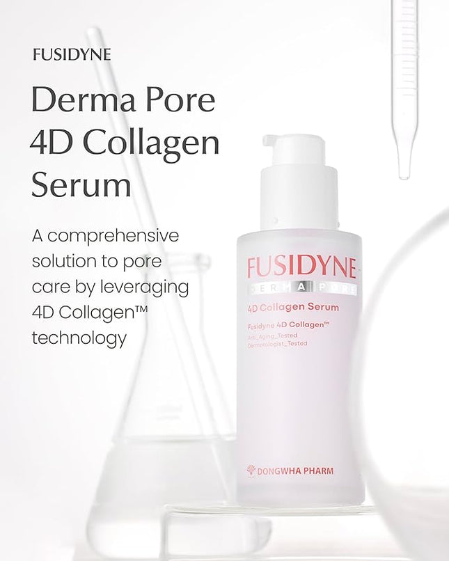 Derma Pore 4D Collagen Serum (1.69 fl. oz) Hydrating Peptide Serum for Minimizing the Appearance of Pores, Skin Firming & Radiant Skin, Makeup Prep, Korean Skincare