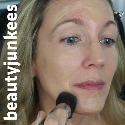 Flat Top Kabuki Foundation Brush - Beauty Junkees Large Dense Synthetic Face Makeup Brushes for Liquid, Cream, Powder Make Up, Buffing, Blending, Stippling Applicator, Brocha Para Base de Maquillaje