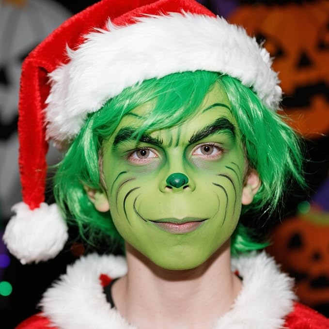 Black Purple Lime Green Face Paint,1.01oz/pc Water-Based Body Paint,Halloween Cosplay SFX Makeup Kit, Face Painting for Zombie,Frankenstein,Ghost Costume