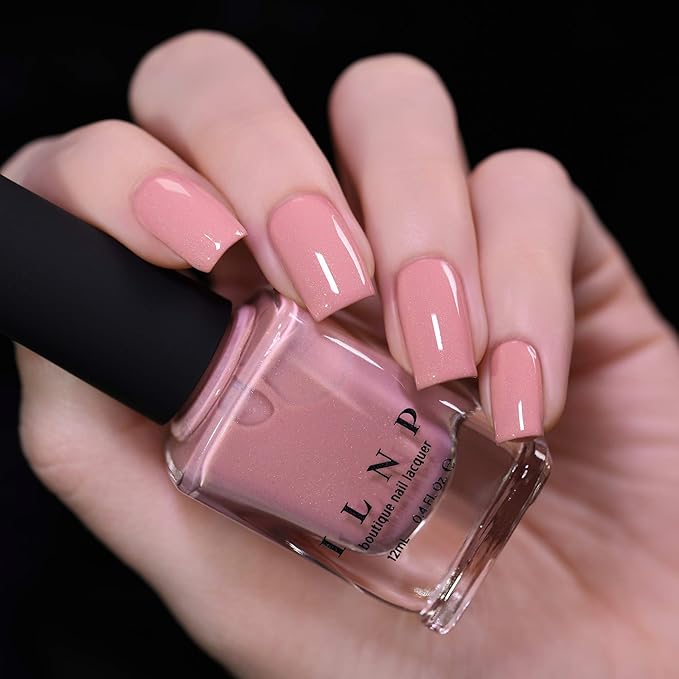 ILNP Full Bloom - Creamy Peachy Pink Holographic Nail Polish