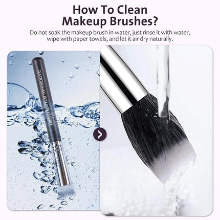 ENERGY Small Foundation Brush for Concealer Makeup Flat Top Concealer Brush Under Eye for Liquid Cream Powder Blending,Buffing Vegan Synthetic Bristles Face Makeup Applicator