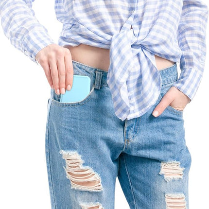 WOBSION Small Mirror with Lights,LED Compact Makeup Mirror,1x/3x Mini Travel Mirror with Magnification,Portable for Purse,Pocket,Gifts for Girls,Blue