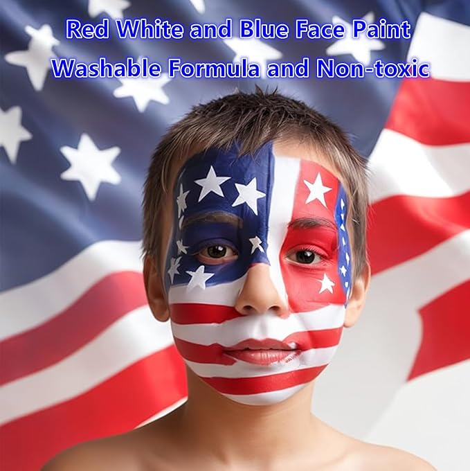 Go Ho Clown White Face Paint Washable,Water Based Cream White Face Body Paint Highly Pigmented,Smooth,Halloween Cosplay SFX Mime Vampire Skeleton Zombie Makeup