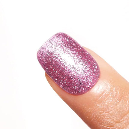 Imtiti Glitter Purple Pink Gel Nail Polish, 0.5fl.oz Rose Pink UV/LED Soak Off Gel Polish 1Pcs