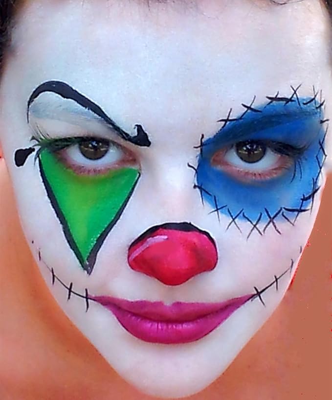 Go Ho Dark Green Face Paint Stick,Water Based Cream Green Body Paint Washable,Highly Pigmented,Smooth and Safe for Skin,Halloween Cosplay SFX Makeup,St Patricks Day Face Paint