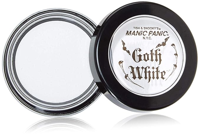 MANIC PANIC Goth White Cream to Powder Foundation - White Foundation for Goth Makeup, Cosplay & Halloween - Full Coverage & Matte Finish - Vegan & Cruelty-Free Cream Makeup