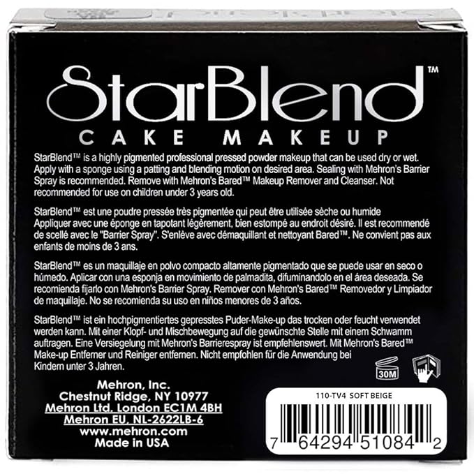 Mehron Makeup StarBlend Cake (2 oz) (Soft Beige)