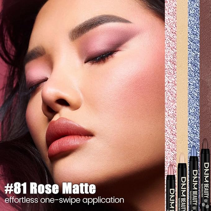 Mauve Matte Cream Eye Shadow Stick Makeup for Women, Mauve Matte Eyeliner Pencil Eyeshadow Brightener Stick for Eyes, Waterproof Eyeshadow Applicator Blendable sombras para ojos 81#