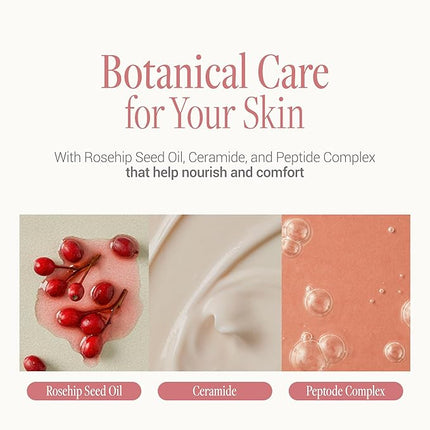 ANILLO Rose Glow Balm - Korean Tinted Lip and Cheek Balm w/Rose Extract, Shea Butter, Ceramide & Peptide Complex - Glossy and Vegan K Beauty Lip Moisturizer & Cheek Blush (0.18 oz)