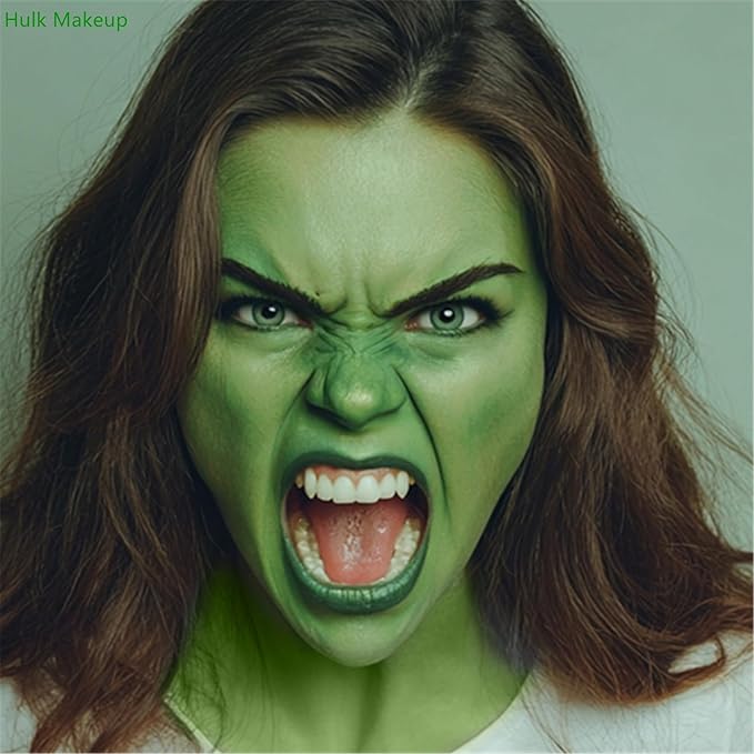 Go Ho Green Face Paint,Waterproof Oil Based Cream Green Face Body Paint Stick for Halloween Cosplay SFX Hulk Witch Gamora Zombie Makeup