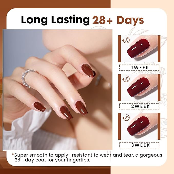 JEWHITENY 23 PCS Gel Nail Polish Set 20 Color Jelly-like Nail Polish Suitable for Salon and Home DIY Manicure