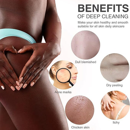 UJFQBH African Bath Sponge African Net Long Net Bath Sponge Exfoliating Shower Body Scrubber Back Scrubber Skin Smoother,Great for Daily Use (Green)