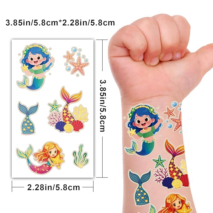 180 PCS Glow in The Dark Temporary Tattoos for Kids Boys Girls Luminous Truck Mermaid Unicorn Dinosaur Shark Animal Space Fake Tattoo Stickers for School Show Birthdays Halloween Party Supplies