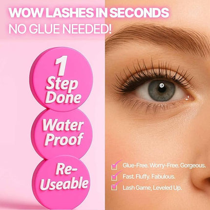 Korean Self Adhesive Lash Clusters Classic Look No Glue Press On Pre Bond Lash Clusters Fluffy Self Adhesive False Eyelashes No Glue Needed Reusable Wispy Eyelash Extensions
