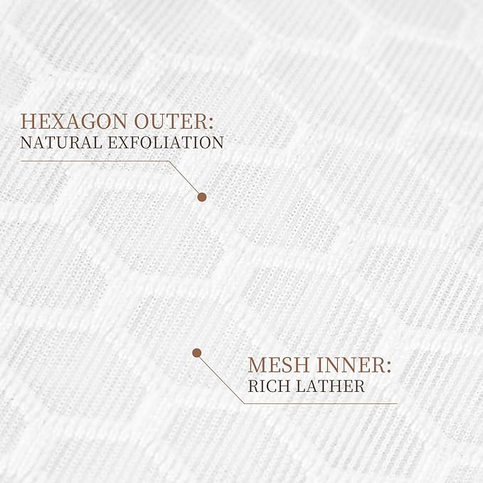 zelin Soap Saver Bag, 2 Pack Exfoliating Bath Sponge With Dual-Layer Honeycomb Mesh, Bar Soap Pouch for Frothing And Skin Cleansing (Pearl White And Ink Black)