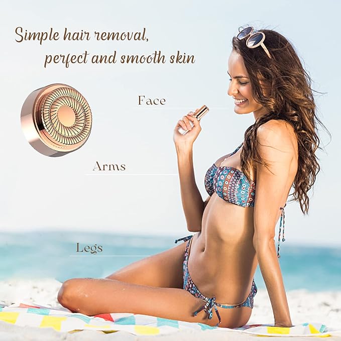 Refill for Flawless Replacement Heads Compatible with Finishing Touch Flawless Facial Hair Removal tool for Women As Seen On TV, 8-pc Pack