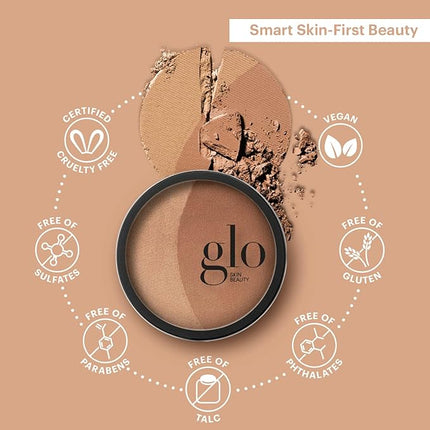 Glo Skin Beauty Bronzer Pressed Powder (Sunkiss) - Mineral Based Makeup Adds Warmth and Natural Contour for a Sun-Kissed Glow