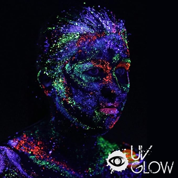 Blacklight Face and Body Paint 0.34oz - Neon Fluorescent (0.34 Fl Oz (Pack of 7))