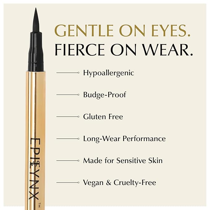 Waterproof Eyeliner - Smudge-Proof Liquid Eyeliner Pen with Precision Tip for Smooth, Long-Lasting Application - Vegan, Hypoallergenic & Gluten-Free Eye Liner - 2mL Green