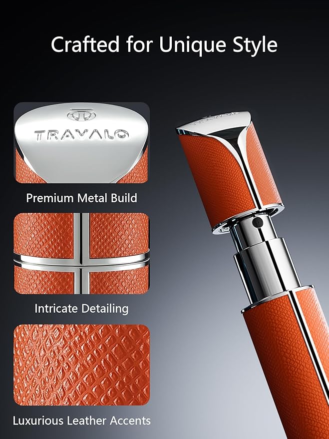 Travalo AQUA Perfume Travel Refillable Bottle, Bottom Filling Fragrances Perfume Atomizer, Mini Cologne Dispenser, Portable Sprayer for Women Men, Gift