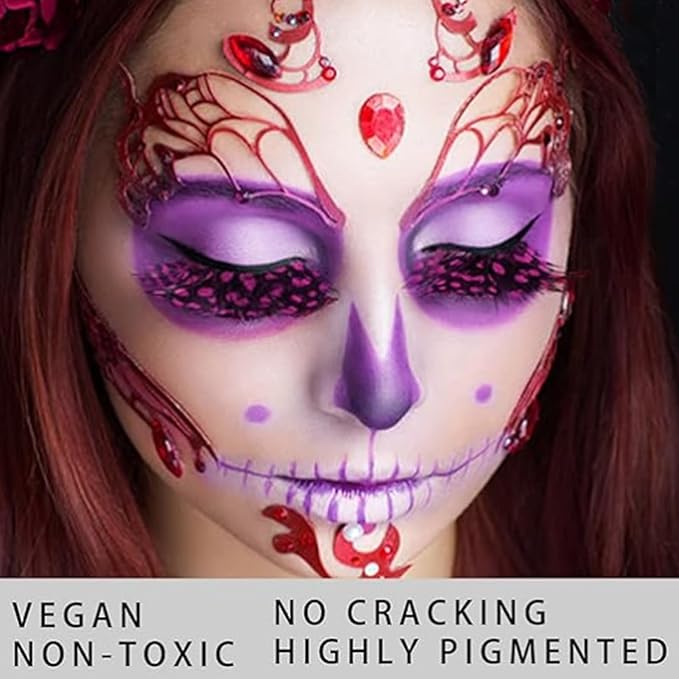 MEICOLY Light Purple Eye Black Stick,Waterproof Eye Black Baseball Softball Football Lacrosse,Lavender Violet Lilac Pale Purple Face Body Paint Stick for Halloween SFX Ursula Cosplay Makeup