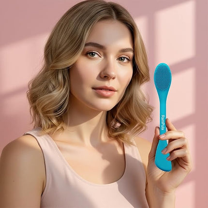 Pore Brush & Face Mask Applicator, Lymphatic Drainage Brush | Face Scrubber, Silicone Jelly Brush for Deep Pore Cleansing, Face Brush for Lymphatic Drainage Massager, Applicator for Mud, Clay