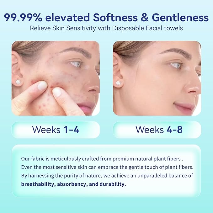 Disposable Face Towels,Ultra Thick Face Towelettes XL, Lint-Free Facial Wipes for Makeup Removal & Gentle Skin Care,10"×12",150 Count (3 Pack),Pearl-textured