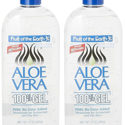 Fruit of the Earth Aloe Vera 100% Gel, 12 oz (Pack of 2)
