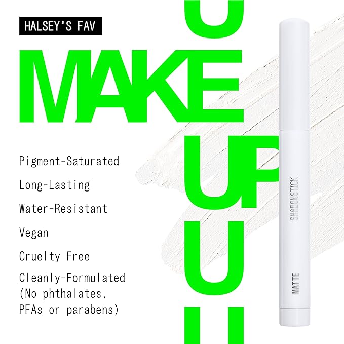 about-face Shadowstick – Long-Wear Cream Eyeshadow Stick – Matte & Pearly Finishes – Vegan, Cruelty-Free, Clean Beauty – 0.049 oz (Oxide- Matte White)