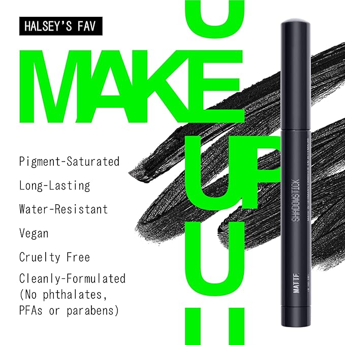 about-face Shadowstick – Long-Wear Cream Eyeshadow Stick – Matte & Pearly Finishes – Vegan, Cruelty-Free, Clean Beauty – 0.049 oz (Kill The Lights- Matte Black)