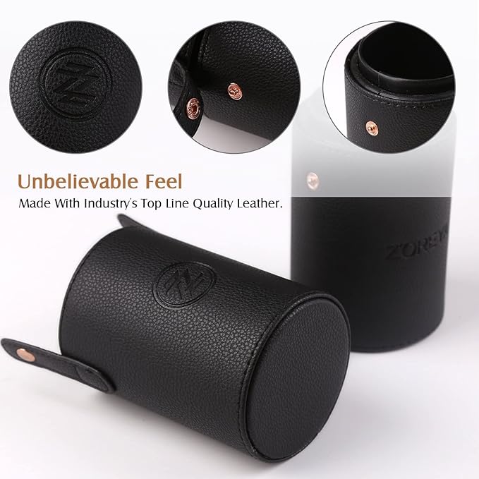 Z'OREYA Premium Travel makeup brush set 12 pieces essential Cosmetic tools Synthetic Hair Foundation Powder Eye Cosmetic brushes With Black Holder