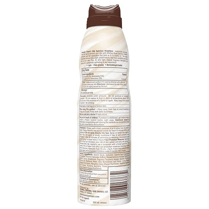 Hawaiian Tropic Sunscreen Spray SPF 70 | Weightless Hydration | Clear Spray | Oxybenzone Free | 6oz