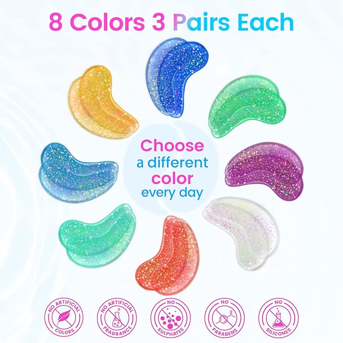 Eye Masks (48 Pairs) - Face Masks Skincare, Undereye Patches for Puffy Eyes, Dark Circles, Wrinkles, Collagen Eye Gels for Bridesmaid - Gifts for Women, Bachelorette Party Favors