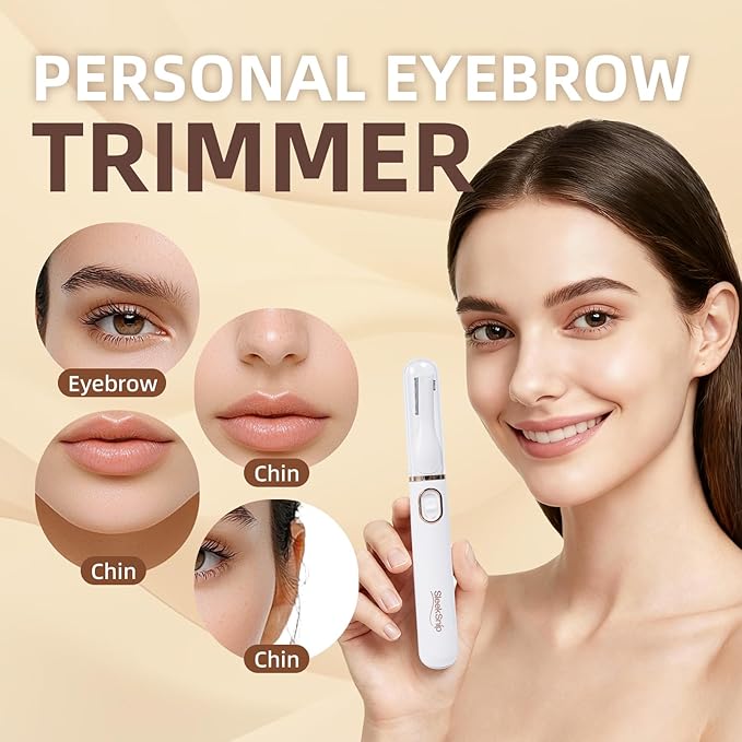 2025 Eyebrow Trimmer Facial Shaver for Women - Painless Facial Hair Remover, Mini Personal Grooming Tool with Combs