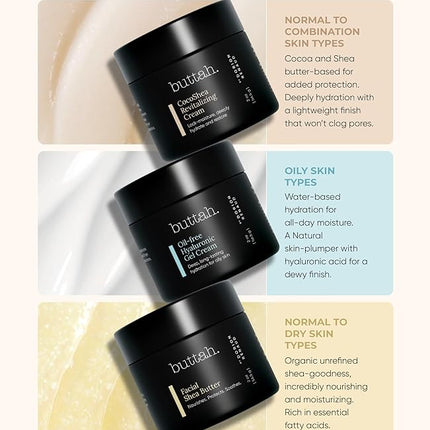 Buttah Skin Transforming Kit for Melanin Rich Skin | CocoShea Revitalizing Cream 2 oz | Vitamin C Serum 1 oz | Buttah Cleanser 3.4 oz | Black Owned Skincare