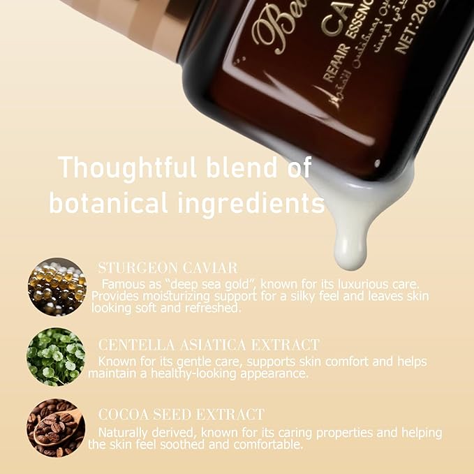 Caviar Repair Essence Eye Cream for Dark Circles,Hydrating Eye Serum,Smoothing Skin Care Treatment for Women and Men