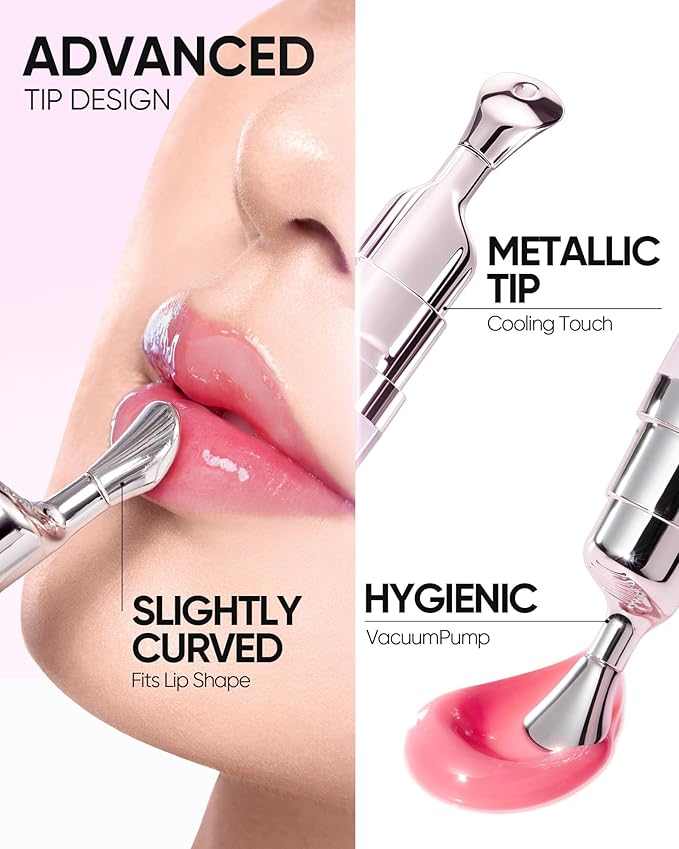 Hydrating Brightening Lip Serum, Smooth Tinted Lip Stain, Plumping Lip Gloss with Polypeptide Squalane, Moisturizing Balms, Brighten Dark Lips, Korean Beauty Makeup (00 Clear)