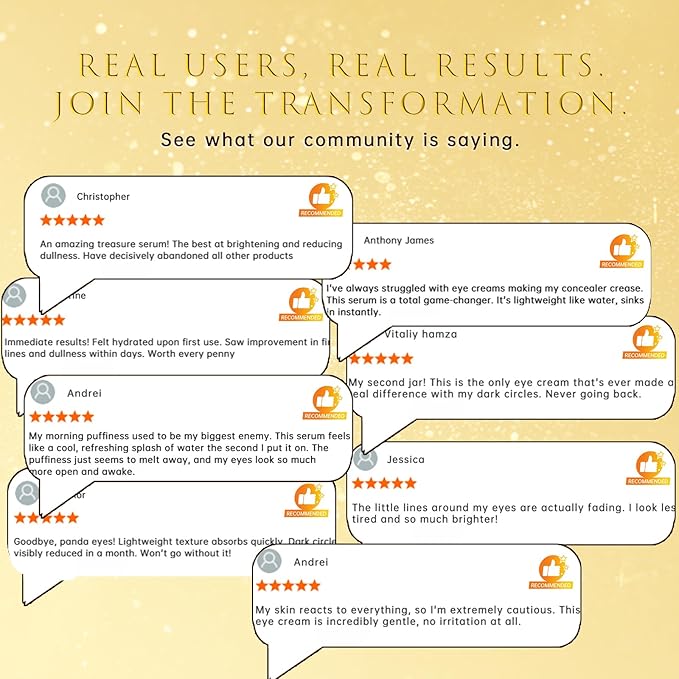 ASAMO Retinol&Caffeine eye serum, Fast Absorbing, Correction for Puffy Eye Bags Fine Lines Dark Circles Wrinkles, 48Hr Hydrating Under Eye Cream, 0.7fl.oz