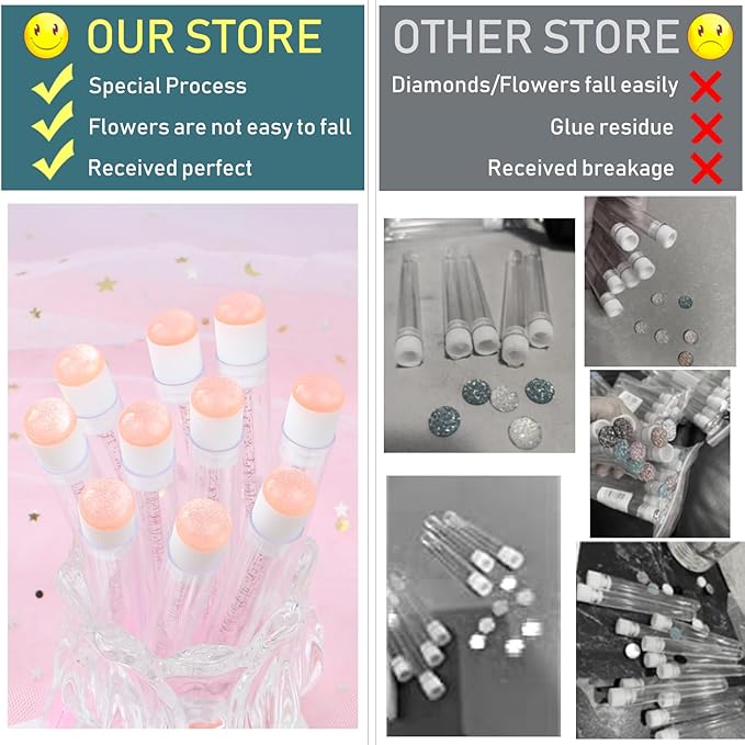 20 Sets Mascara Wands Tube Set Reusable Lash Spoolies Tube Diamond Eyelash Brush Tubes Spoolies Lash Extension Brushes Applicators Makeup Tools (sky-Pink)