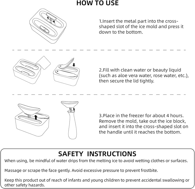 Ice Roller for Face Neck and Eyes, Ice Face Roller Massager for Women, Ice Roller Skin Care Tools, Skin Care for Dark Circles, Puffiness, Wrinkles