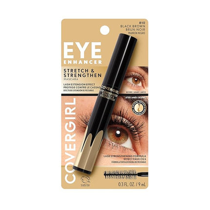 COVERGIRL Eye Enhancer Stretch & Strengthen Mascara 810 Black Brown 0.3 fl oz (Packaging May Vary)