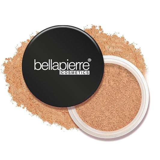 Bellapierre Mineral Foundation SPF 15 – Loose Powder Foundation, Full Coverage Mineral Makeup with Matte Finish – Vegan, Cruelty Free, Hypoallergenic, Oil & Talc Free – 0.32 oz - Honey