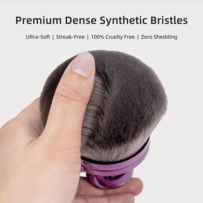 Extra Large Body Makeup Brush for Self Tanner: 2025 75mm Blend and Blur Body Kabuki Brush - Blending Applicator for Self Tanning, Leg Makeup & Bronzer Blend - Durable Soft Bristles