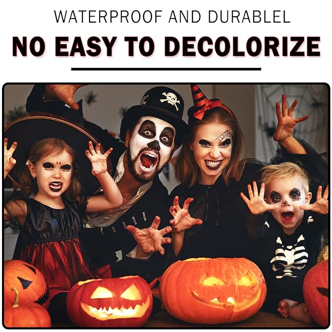 CAHIUYOA Black Face Body Paint Stick, Clown Makeup Eye Black Stick, Professional Joker Zombie Vampire Skeleton Cosplay Halloween SFX Makeup Sticks for Adults Children