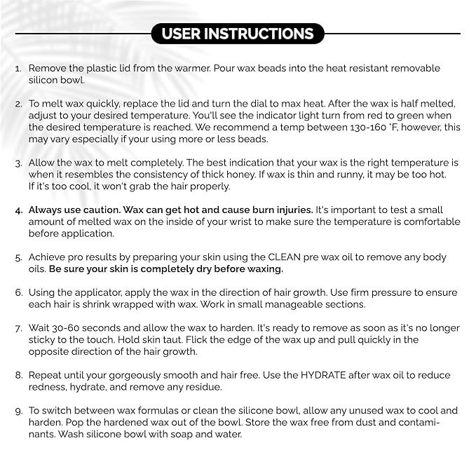 KoluaWax Premium Waxing Kit for Women - Hot Melt Wax Warmer for Hair Removal, Eyebrow, Bikini, Legs, Face, Brazilian Wax & More - Machine + 4-Pack Hard Wax Beads + Accessories, Black