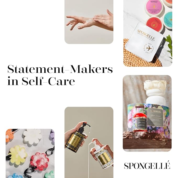 Spongelle Coconut Verbena Wild Flower Buffer Body Scrubber | Bath & Shower Loofah for Women | Exfoliator with Body Wash Infused Sponge | 14+ uses