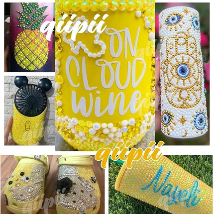 qiipii 3000PCS 5mm Neon Orange AB Resin Rhinestones for Crafting Orange Red Flatback Jelly Stones Bulk SS20 Non-Hotfix Stones Diamonds Gems for Nails Faces Eyes Makeup Mugs Tumblers Bottles DIY Crafts